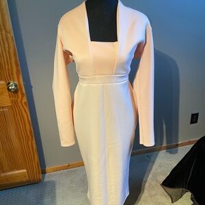 Boohoo Peach Midi Dress